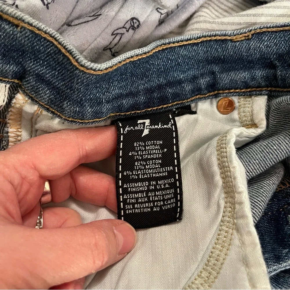 7 FAM For All Mankind Button Fly Classic Blue Women's Jeans Size 32 - Picture 13 of 13